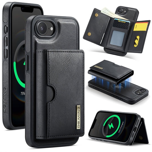 New 2-in-1 RFID Blocking Card Holder Leather Phone Case for iPhone 16e