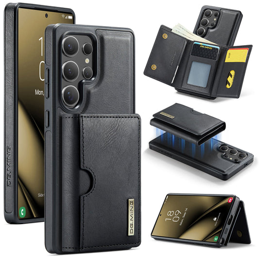 New 2-in-1 RFID Blocking Card Holder Leather Phone Case for Samsung Galaxy S25 Ultra