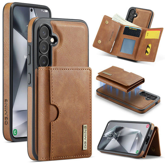 New 2-in-1 RFID Blocking Card Holder Leather Phone Case for Samsung Galaxy S24 FE